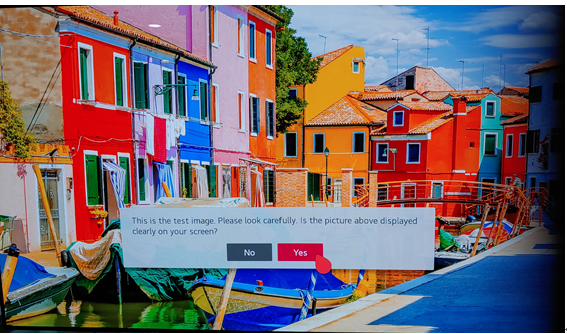 Chạy Picture Test (Kiểm tra hình ảnh) trên Tivi LG